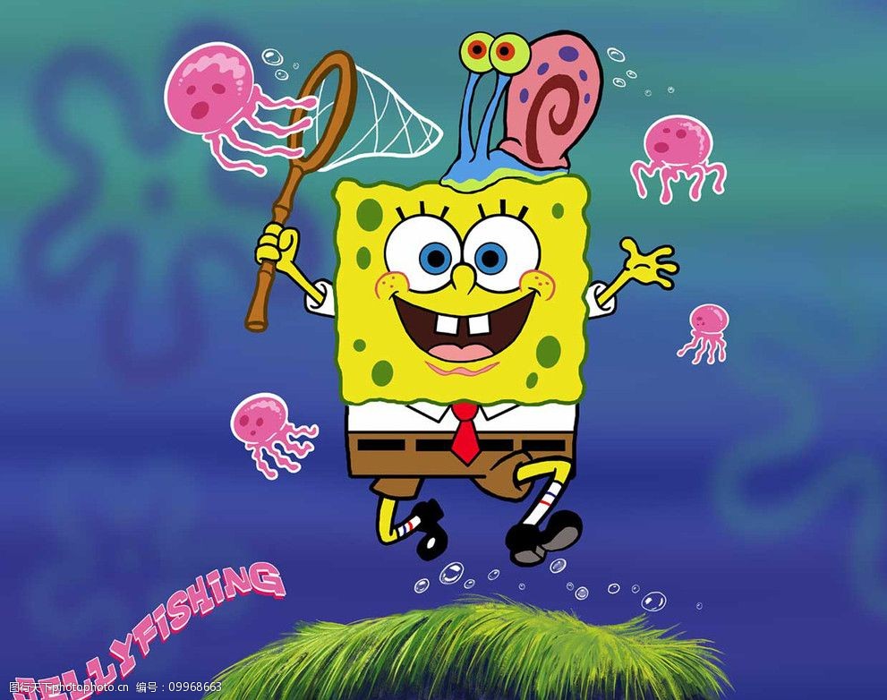 关键词:海绵宝宝 派大星 音乐 卡通 可爱 吹泡泡 蜗牛 粉红 水母 草地