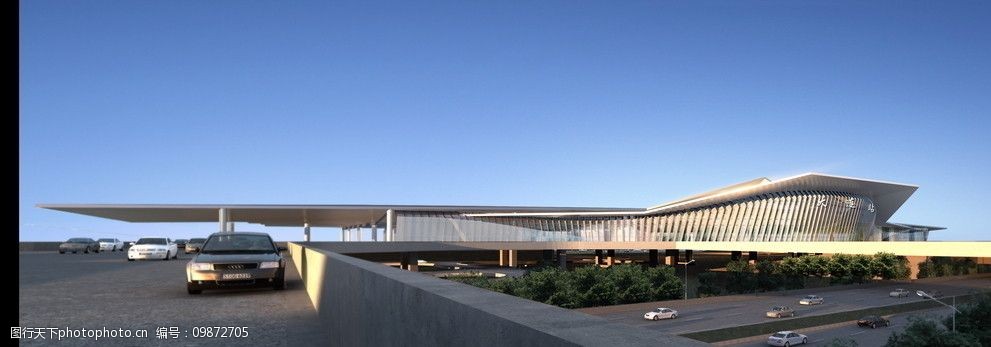 大连汽车站建筑效果图图片
