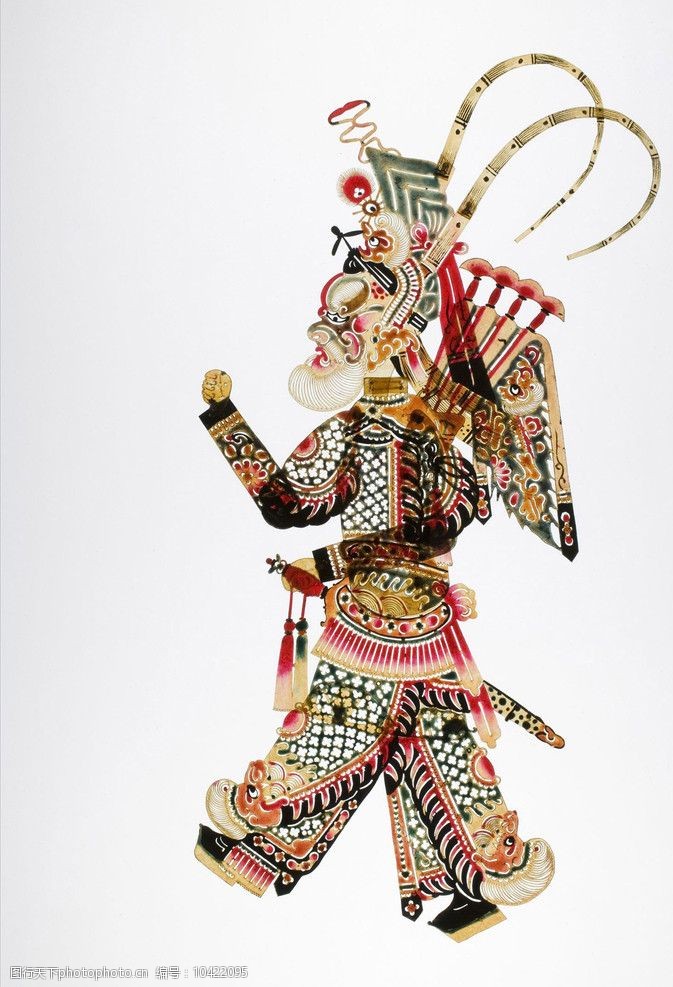 皮影戏 文化艺术 传统文化 民间传统 手工 剪纸 将军 戏剧人物 绘画
