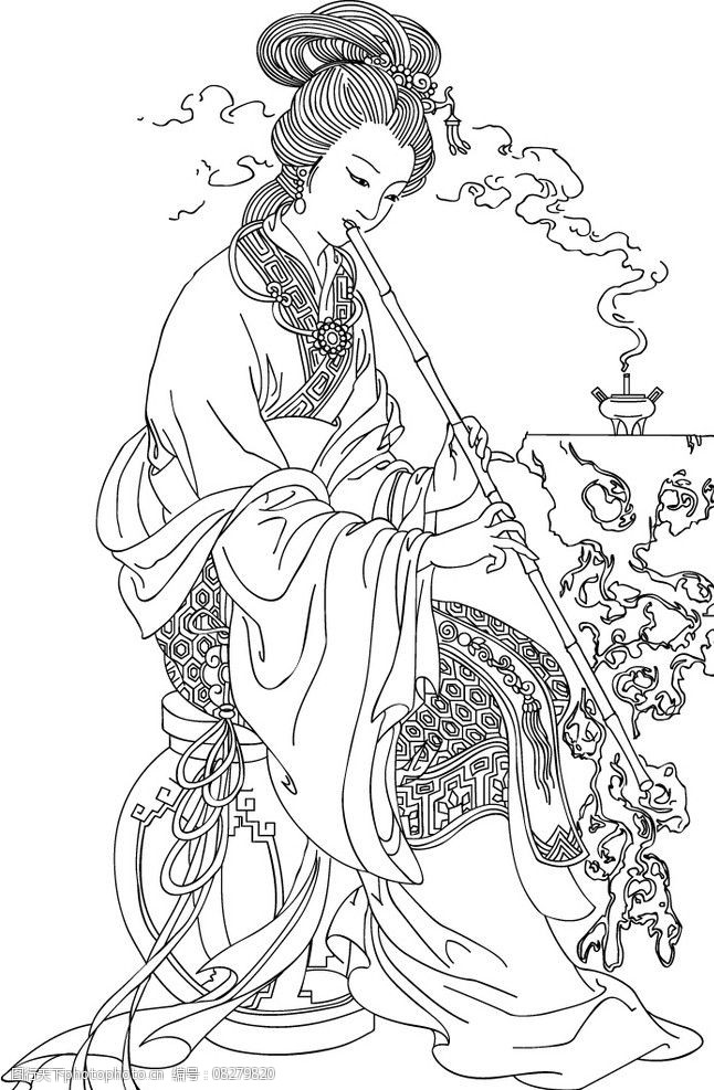 古代美女手绘图片