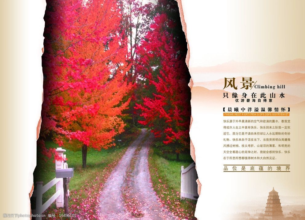 枫叶房产背景图片