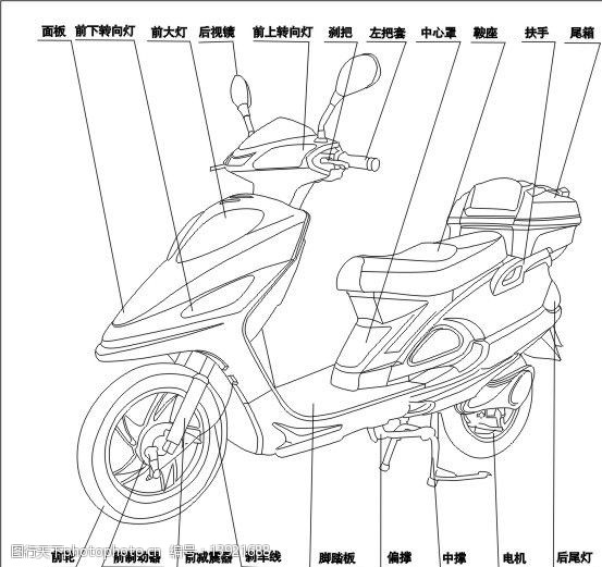 电动车矢量图图片