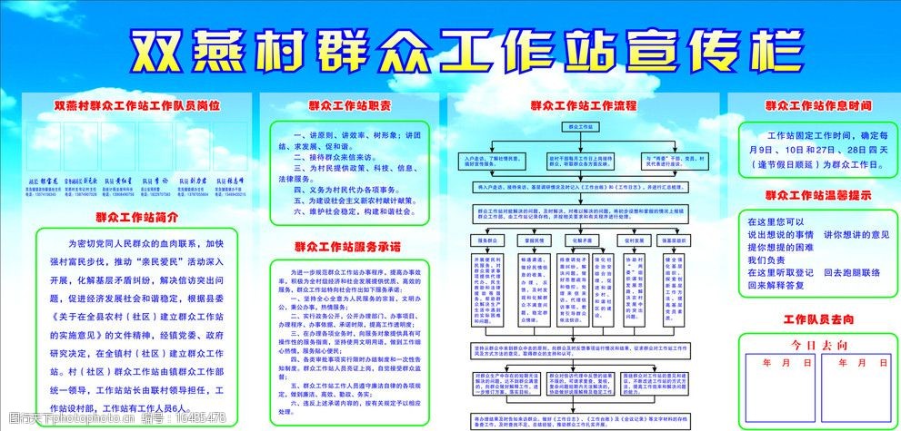 群众工作站宣传栏图片