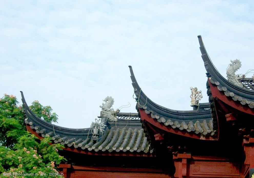 寺庙屋檐图片
