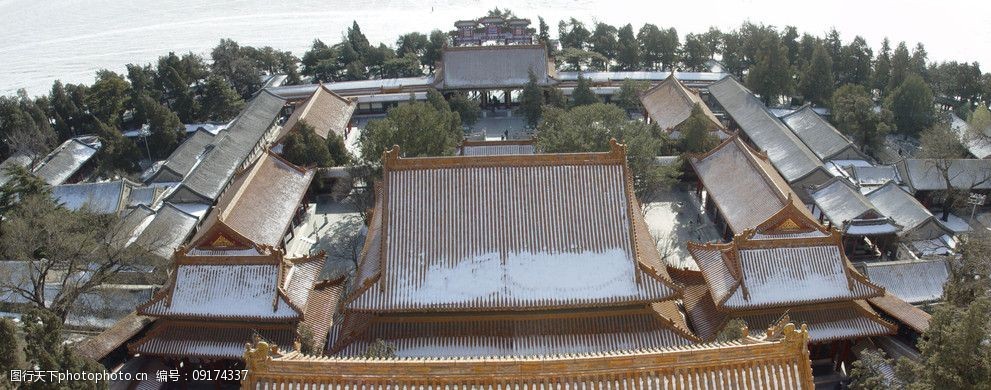 关键词:佛香阁俯视全景图 北京颐和园 佛香阁 园林建筑 古建筑 绿树