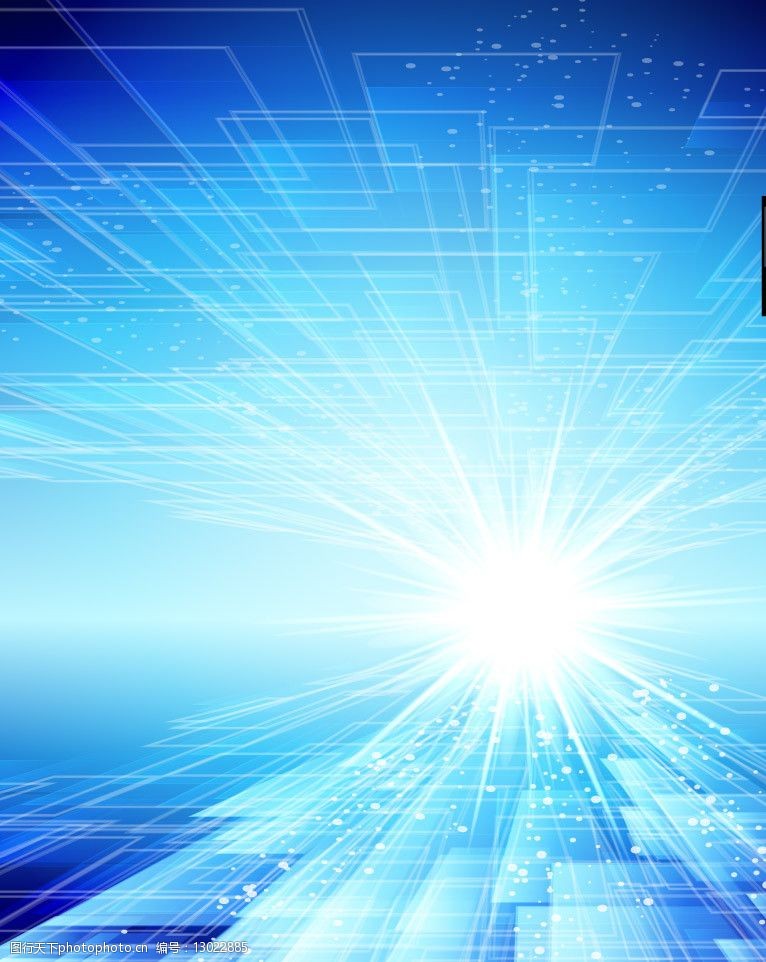 3d蓝色动感光线商务科技背景图片