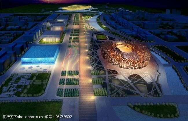 鸟巢鸟瞰图图片