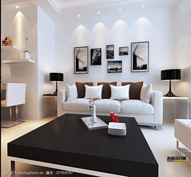 3dmax模型 室内模型 小客厅 小客厅装修图片 家居装饰素材 室内设计