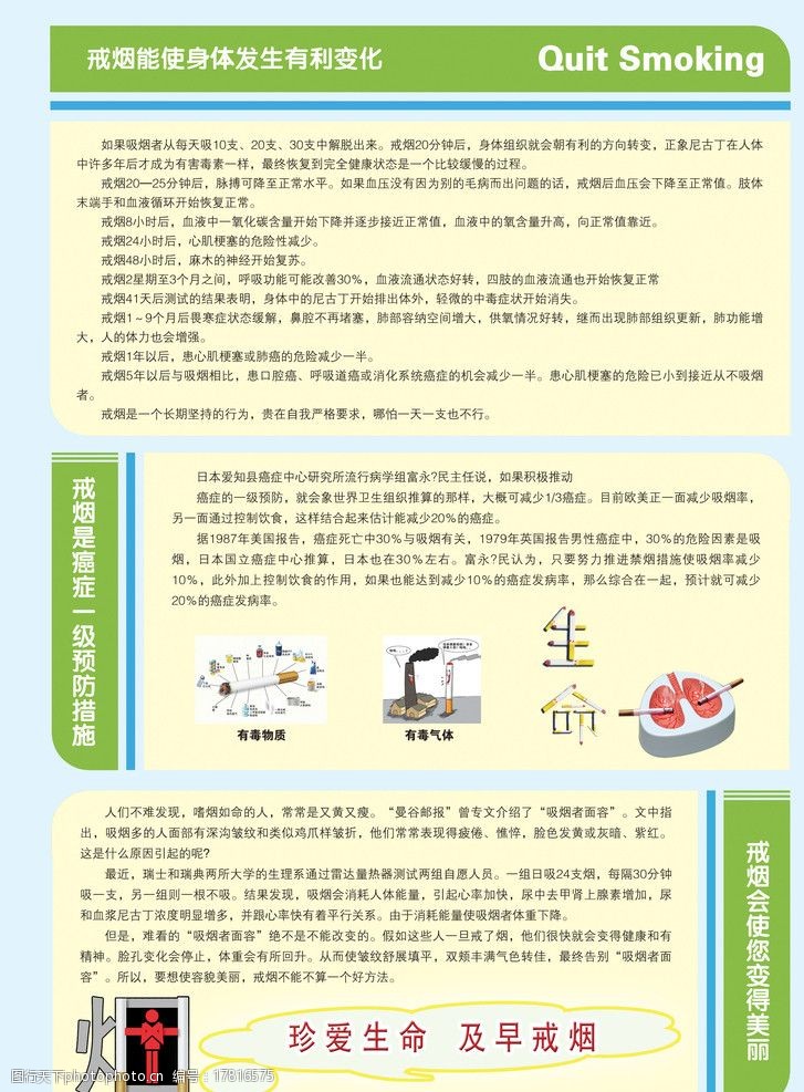 戒烟宣传彩页图片