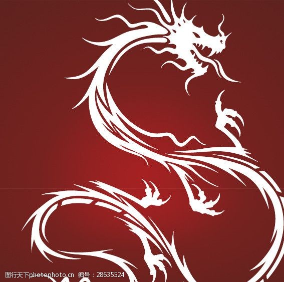 手绘龙纹笔刷