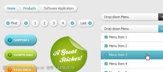网页精美的按钮和下拉框
