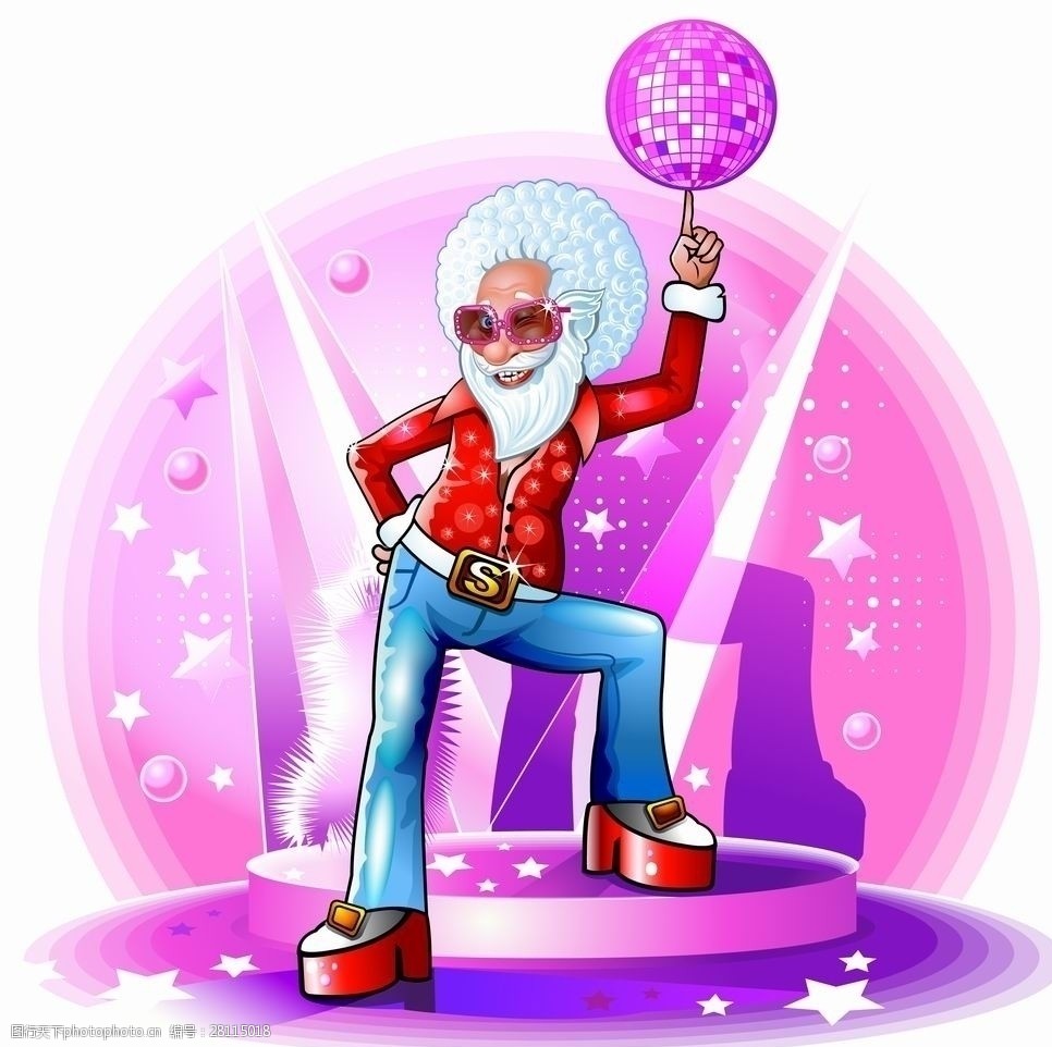 白胡子老人迪斯科音乐背景