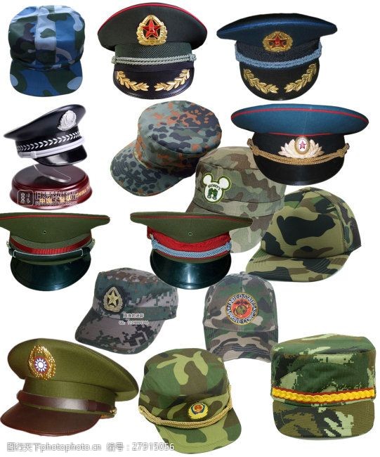 各种军人帽子各种军人帽子psd