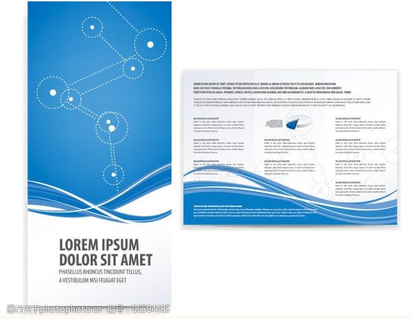 漂亮折页模板矢量素材