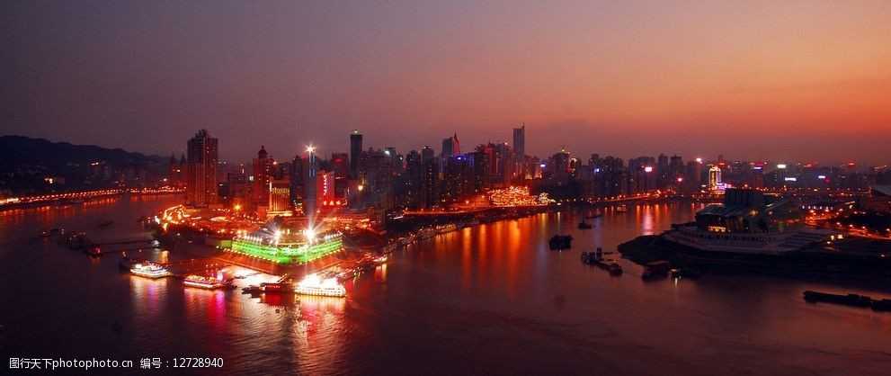 重庆嘉陵江江岸夜景图片