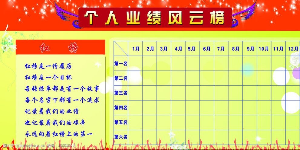 个人业绩风云榜图片