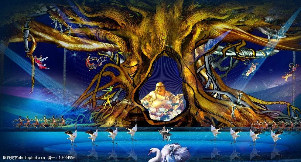 魔幻金银舞台树局部图片