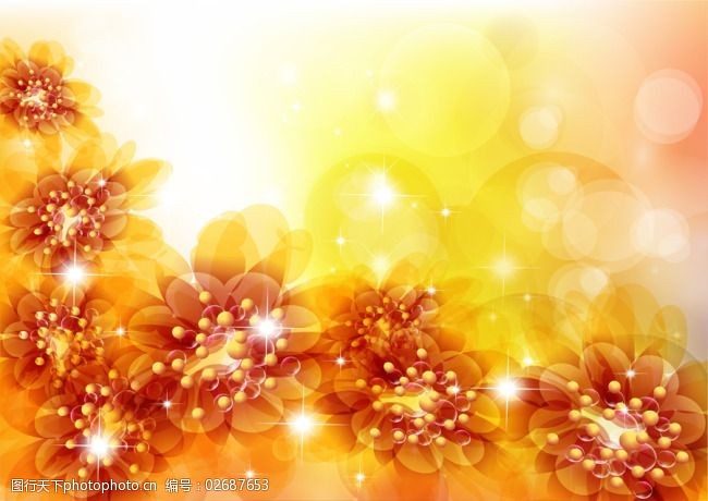 璀璨花纹 花纹背景 梦幻 绚丽 炫彩斑斓 精美艳丽 矢量图 花纹花边
