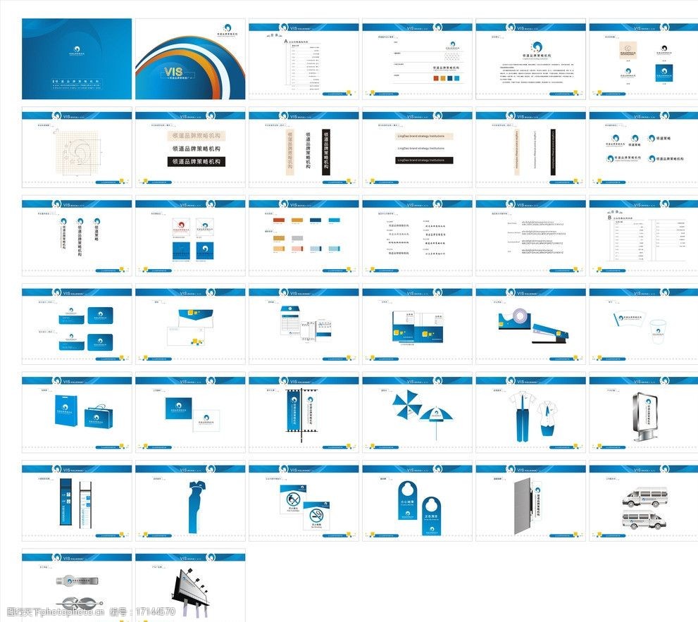 领道品牌策略机构vi手册图片图片-图行天下图库