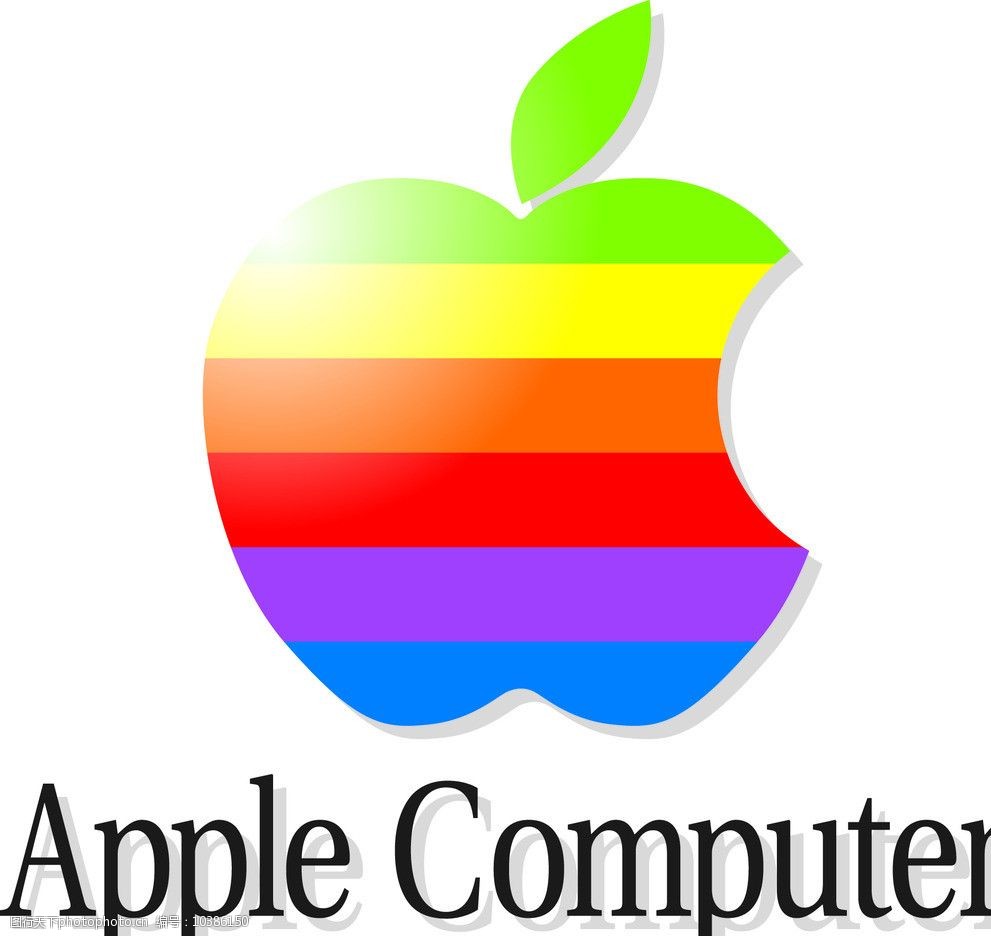 苹果标志 彩色 标志设计 矢量 七彩标志 企业logo标志 标识标志图标