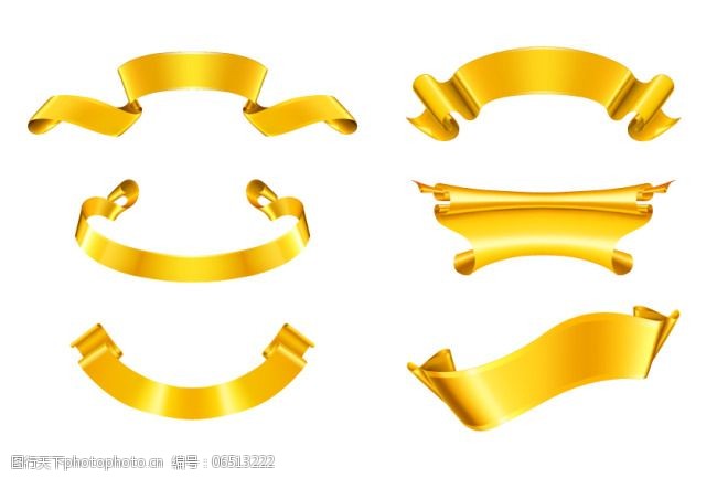 边角纹 华丽 金色 矢量素材 丝带 相框 矢量图 花纹花边