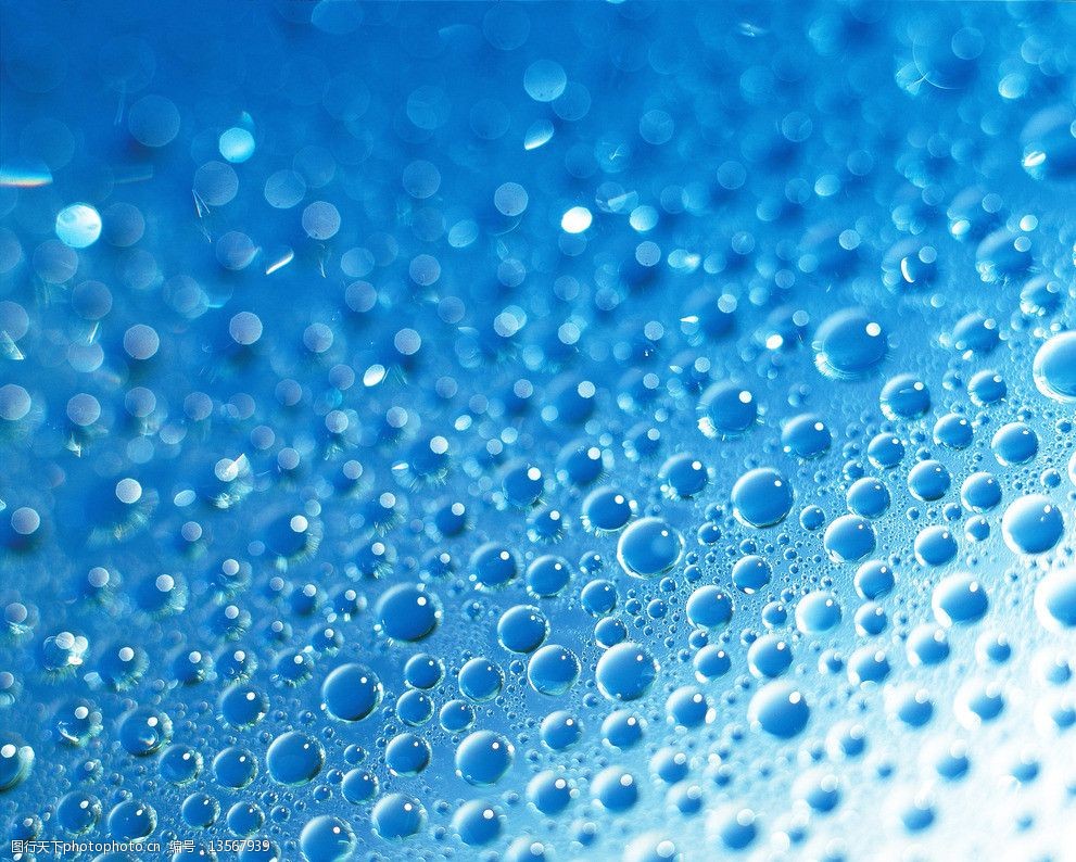 蓝色水珠 水滴 露珠 水珠底纹 透明水滴 水珠背景 水珠底图 其他 自然