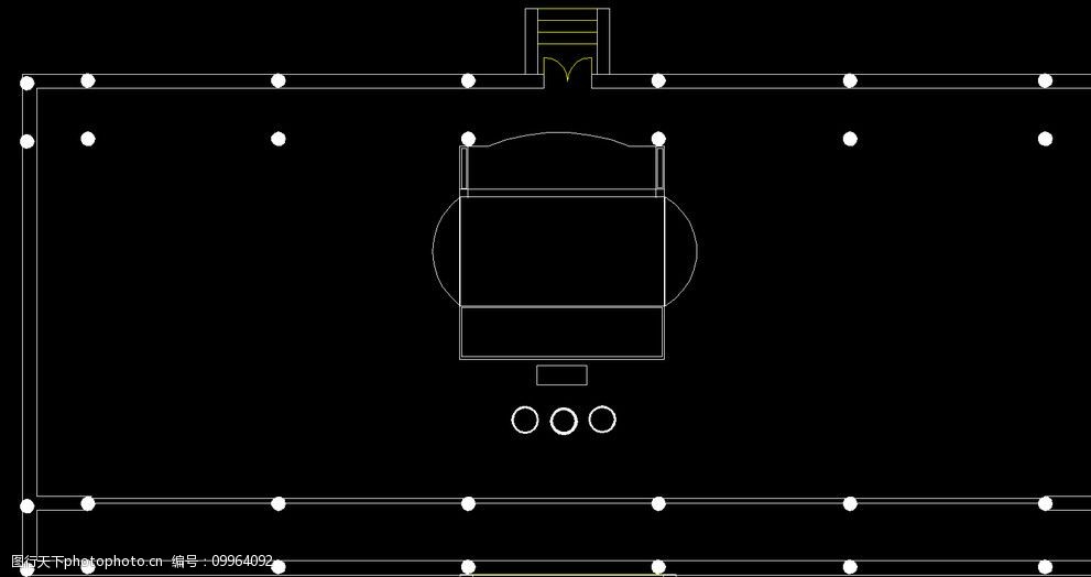 某寺庙天王殿平面图图片