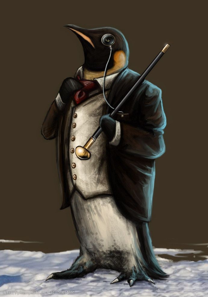 企鹅绅士图片