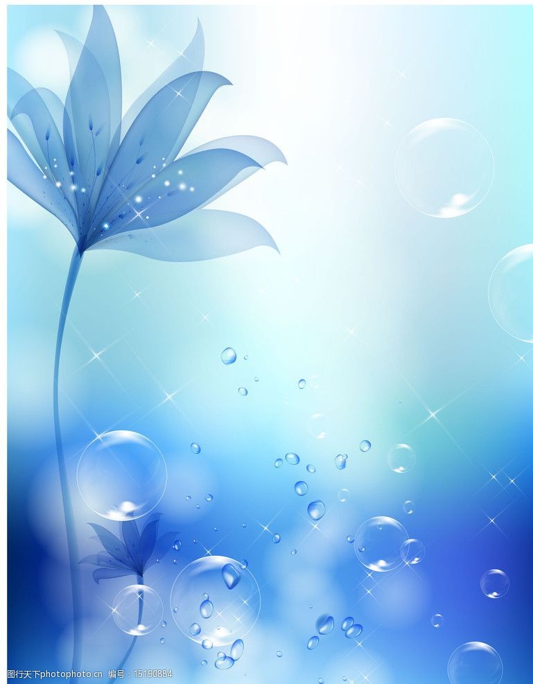 移门蓝水晶花图片