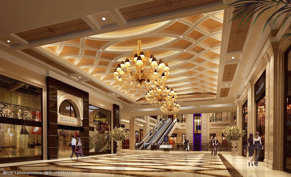 关键词:商业空间室内设计 商场大厅 商业卖场 商场室内 室内设计 环境