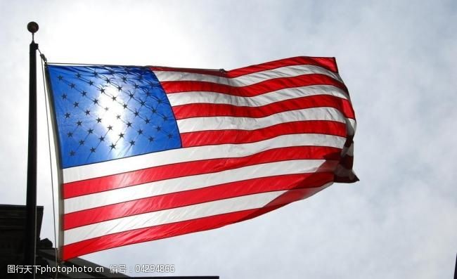 波士顿美国国旗图片