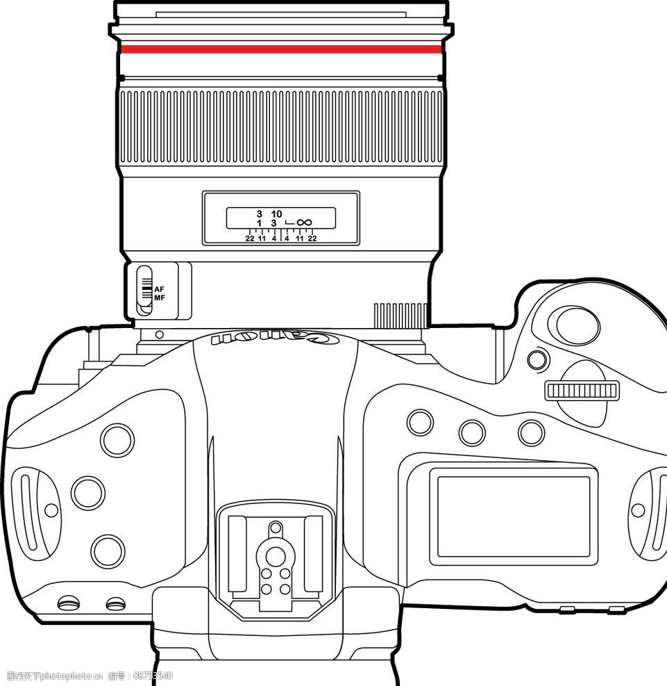 关键词:canon相机 顶视图 线体图 ai 可修路 镜头 红线镜头 现代工业