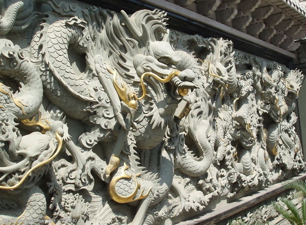 龙雕刻图片