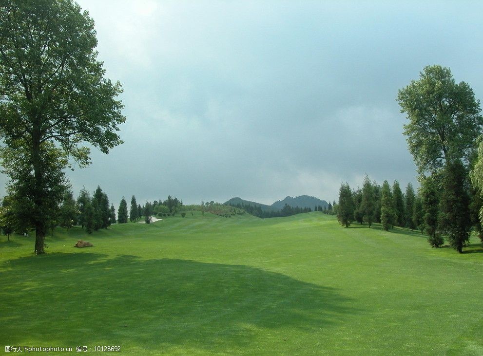 关键词:18洞高尔夫球场 高尔夫 球场 绿树 草地 草坪 绿草 远山 其他