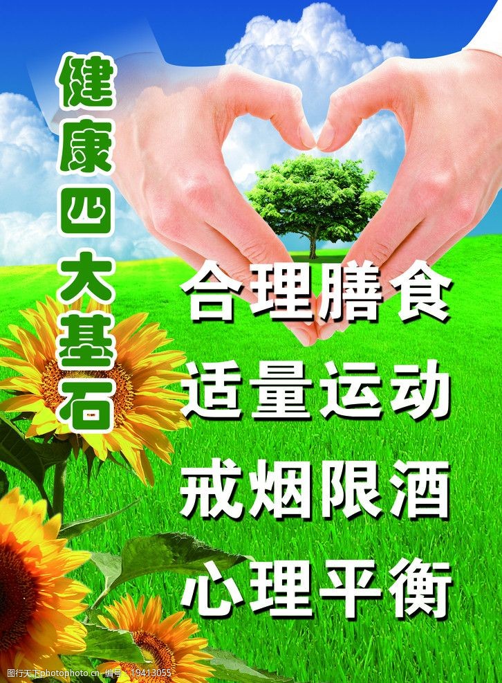 健康四大基石海报图片