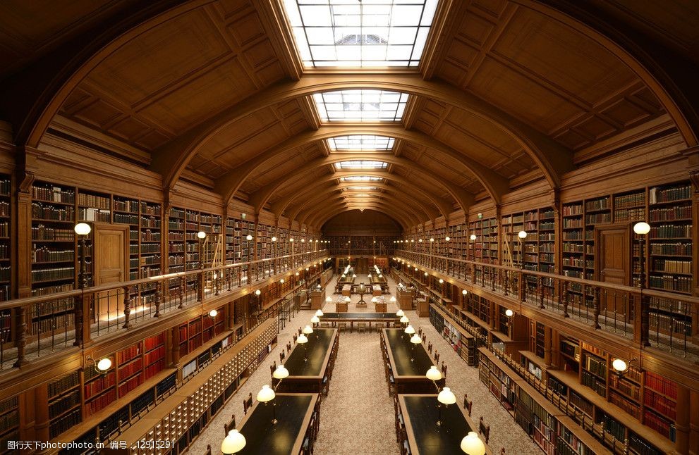 欧式图书馆图片