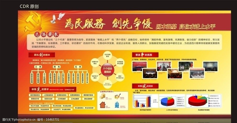 烟草专卖展板为民服务争先创优图片