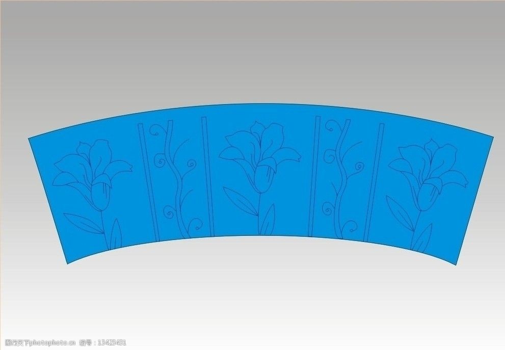 关键词:移门图案 花朵 线条 矢量 蓝色 叶子 边款 底纹 扇形 移门