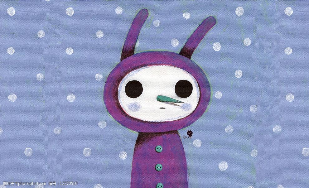 雪人小兔图片