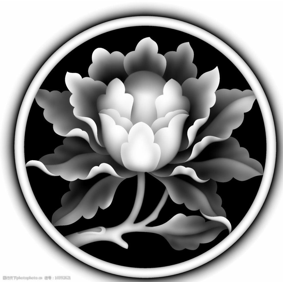 关键词:玫瑰花 精雕图 圆框 灰度 传统文化 文化艺术 设计 196dpi bmp