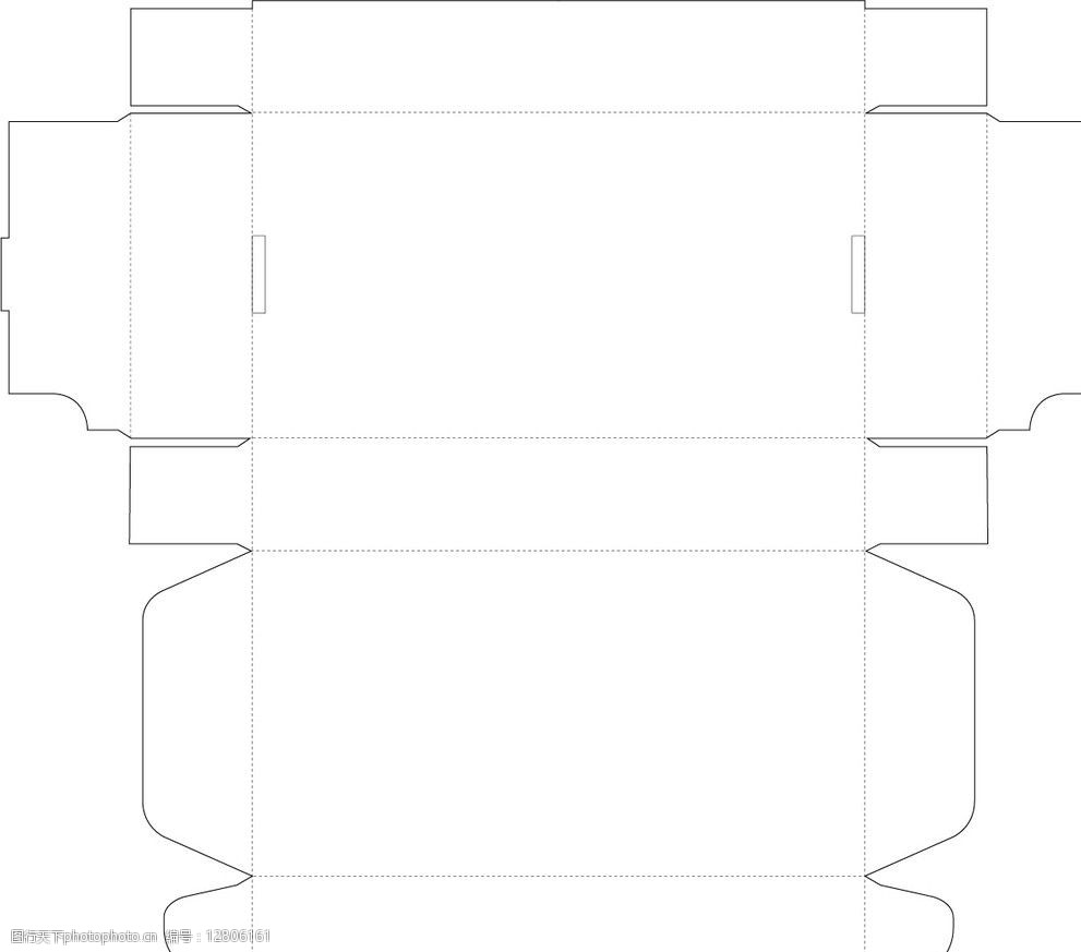彩盒刀线特殊盒型展开图图片