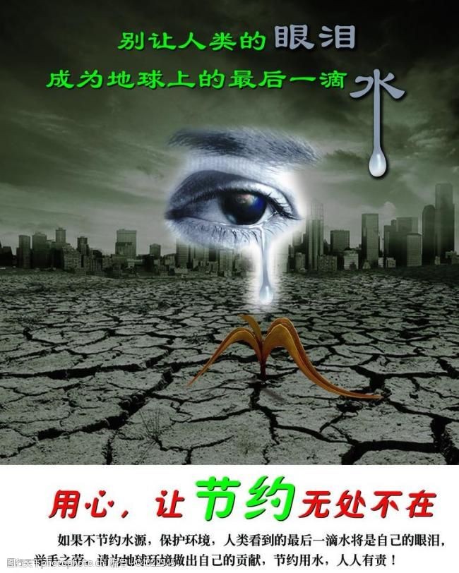 节约用水保护地球的公益广告图片