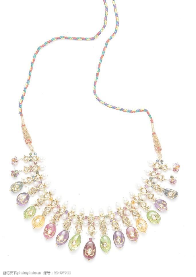 时尚彩色项链图片
