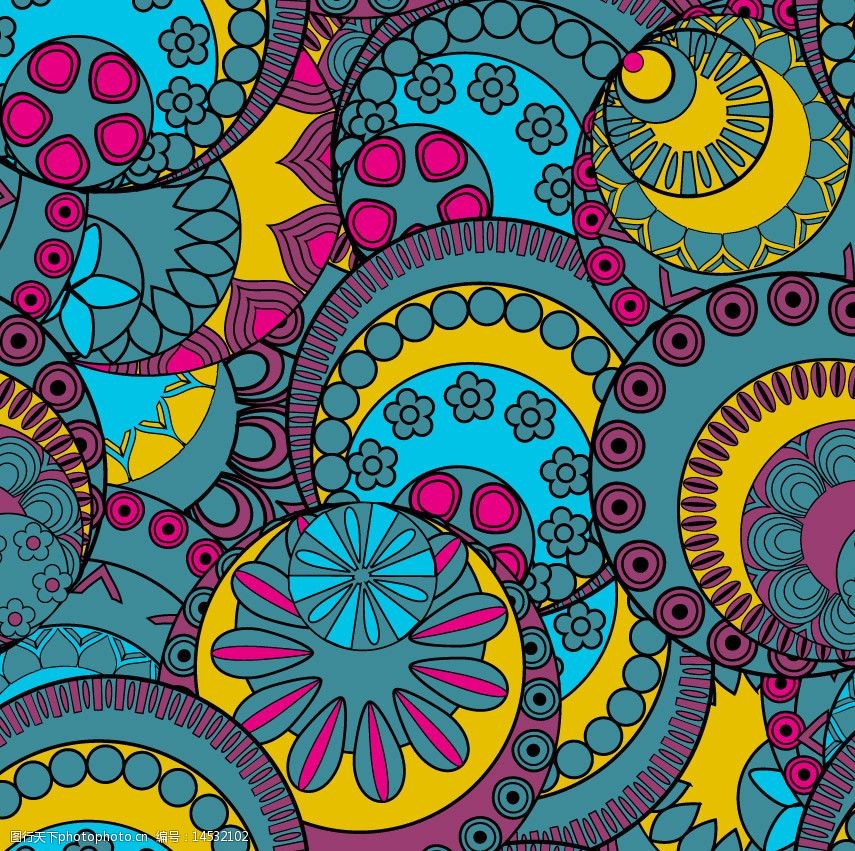 欧式花纹无缝古典花纹底纹图片