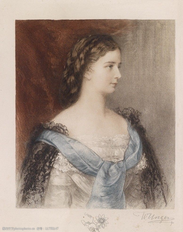 关键词:奥地利皇后伊莉莎白 巴伐丽娅公主 女人 贵妇 19世纪油画 绘画