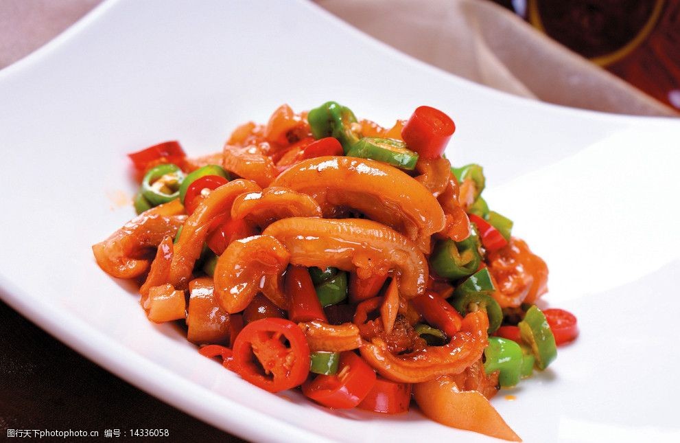 小炒猪脚皮图片