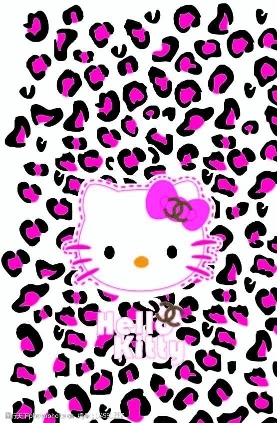 kt猫豹纹底图片