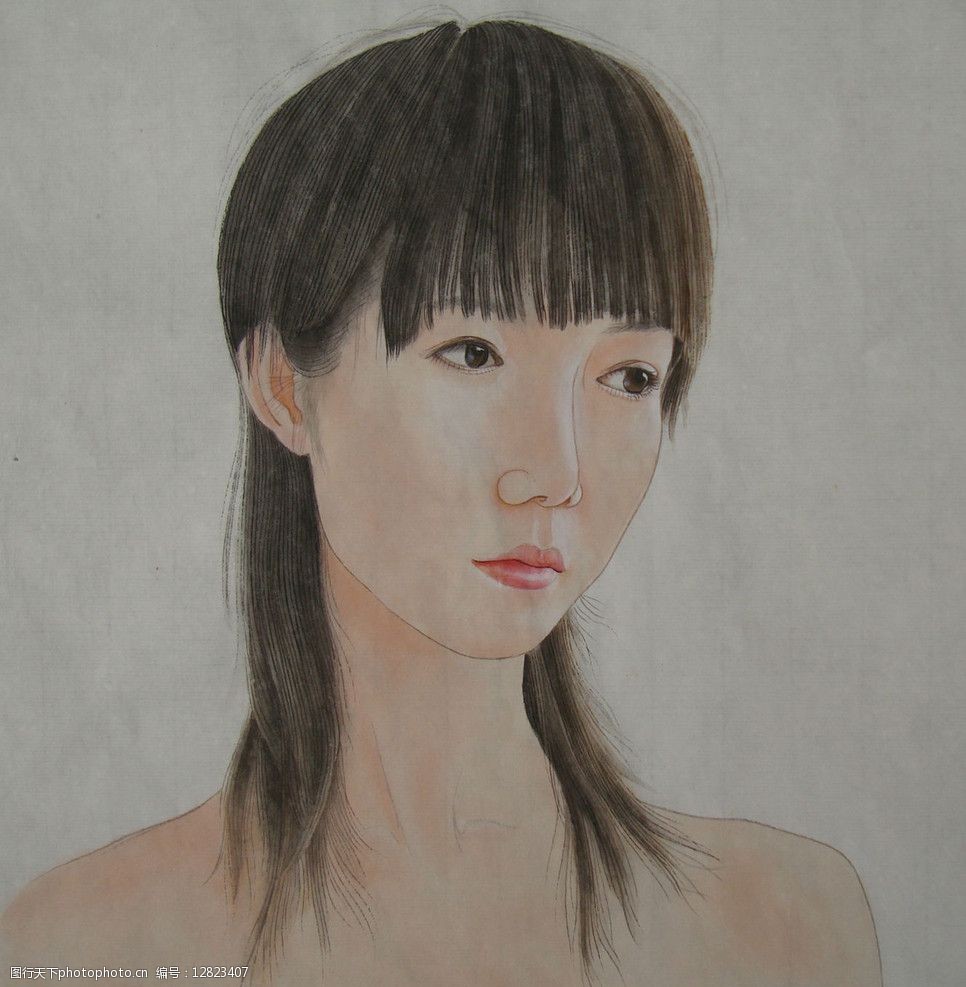 吴玉阳工笔人物画图片