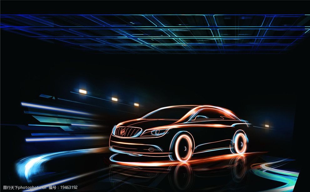 概念汽车光影图片