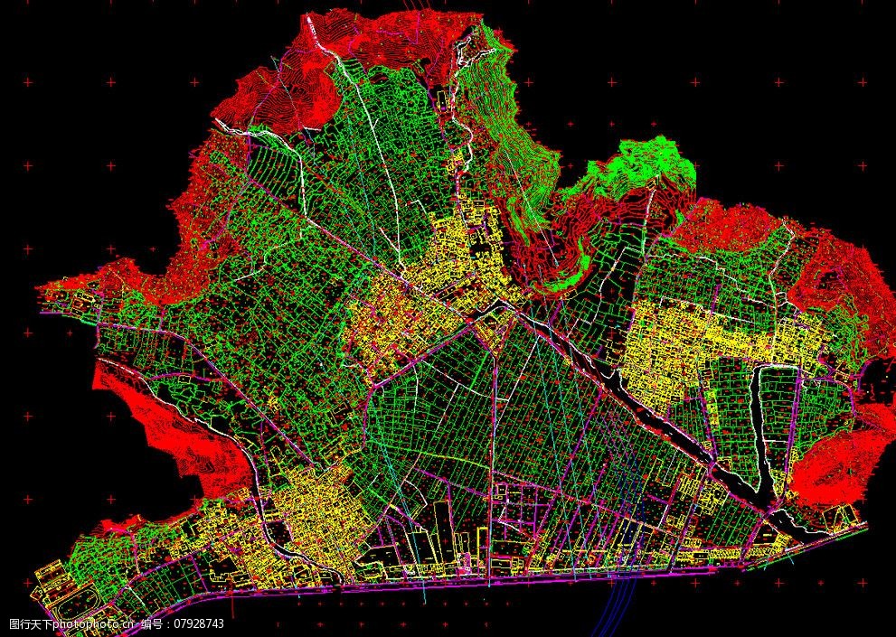 高尔夫别墅泊岙地形图图片
